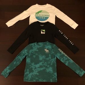 ‼️SOLD ‼️Lot of 9 Abercrombie Kids boy long sleeve shirts